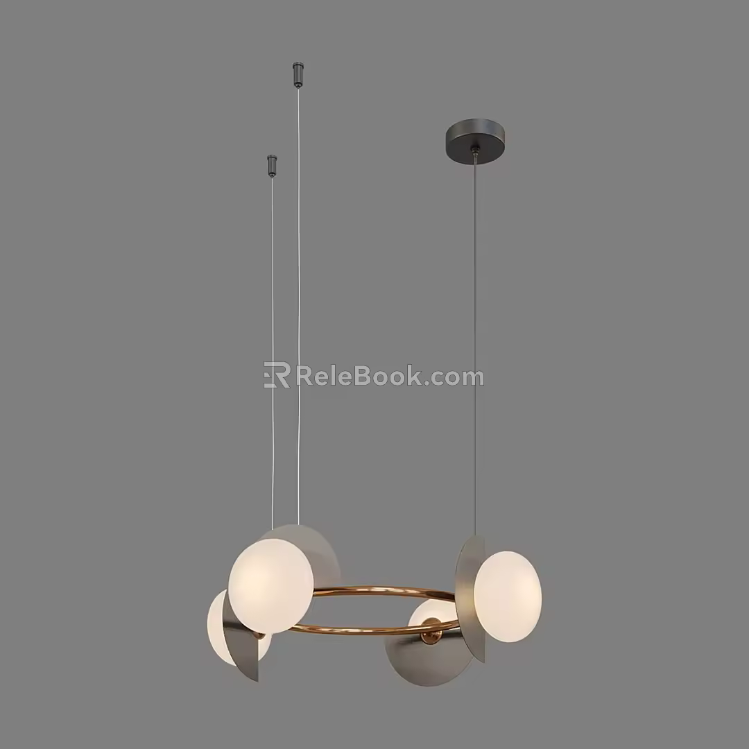 Simple Light Luxury Chandelier 3d model