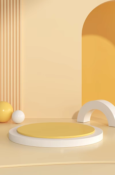 Modern fashion e-commerce scene product display 3d model