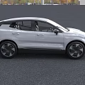 White Volvo SUV With Modern Exterior Design And LED Headlights Black Roof