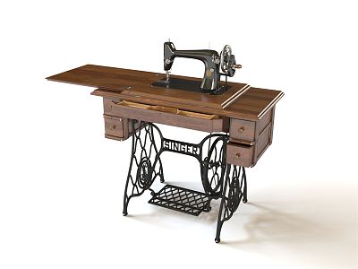 modern sewing machine 3d model