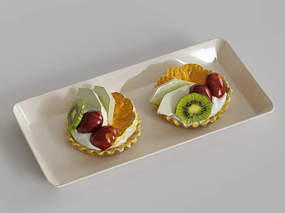 Cake Sandwich Dessert Afternoon Tea Snack Bread 3d model