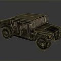 Military Green Off Road Vehicle Featuring Rugged Exterior Hard Top And Large Tires