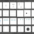 Modern switch socket panel 3d model