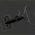 Tactical Weapon Featuring Metal Tube Tripod Stand Base Platform And Ammunition Cylinder