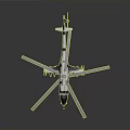 Space Exploration Martian Helicopter 3D Model With Gray White Camouflage Rotor And Red Markings