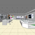 Modern Digital Store Interior With Open Layout Display Counters And Electronic Products