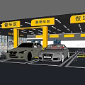 Indoor 4S Dealership Showroom Featuring Premium Boutique Car Zones And Various Vehicles