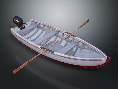 Modern Boat Double Paddle Boat 3d model