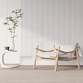 Modern Comfortable Lounge Chair With Soft Cushion Wooden Frame For Cozy Living Room