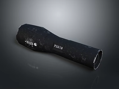 Black Tactical Weapon With Textured Surface And Ergonomic Grip For Military Use 3d model