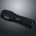Black Tactical Weapon With Textured Surface And Ergonomic Grip For Military Use
