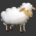 Adorable White Cartoon Sheep Shaped Furniture With Rounded Design For Kids Room