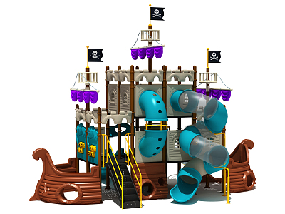 Modern Amusement Equipment Plastic Pirate Ship model