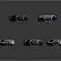 Various Detailed Rocket Models Displayed on Dark Background with Metallic Finishes