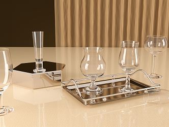 Modern Cup Glass Wine Glasses Champagne Glasses Goblet 3d model