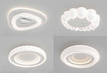 modern ceiling lamp cream ceiling lamp 3d model