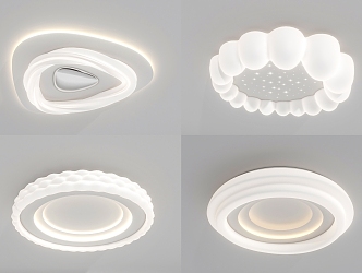 modern ceiling lamp cream ceiling lamp 3d model