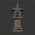 Traditional Japanese Stone Lantern With Classic Design As Outdoor Decorative Garden Furniture