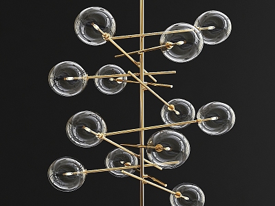 Modern chandelier Gallotti Radice Bolle double chandelier lamp 3d model