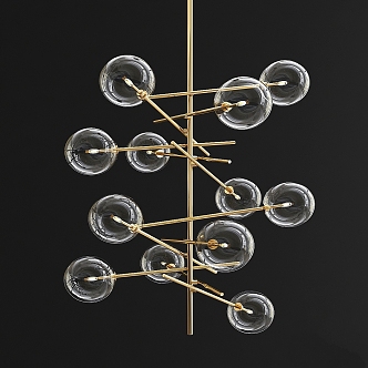 Modern chandelier Gallotti Radice Bolle double chandelier lamp 3d model