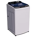 White Top loading Washing Machine With Digital Control Panel And Transparent Lid