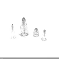Various Water Fountains With Different Shapes Features And Water Spray Details