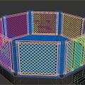 Boxing ring ring ring boxing ring fighting ring fighting ring fighting ring octagonal cage free fight boxing match 3d model