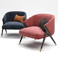 Modern Accent Chairs with Teal and Gray Upholstery Pillows Black Metal Legs and Gold Tips