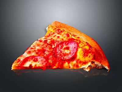 Freshly Baked Delicious Pepperoni Pizza Slice With Rich Tomato Sauce And Golden Crust 3d model