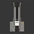 Industrial Processing System Structure With Conveyor Belts Stairs And Concrete Platform