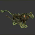 Fantasy Mythical Creature Character Featuring Red Body Orange Glowing Parts Wings And Tail