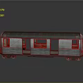 Silver Train Model with Blue Roof Red Lights in Windows and Reflection on Gray Background