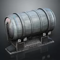 Heavy Duty Metal Barrel with Reinforced Metal Hoops and Solid Base Stand
