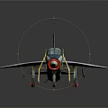 Airplane Model With White Body Red Nose Green Markings Landing Gear Down Dark Surface