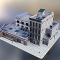 Modern Detached Villa With Multi Story Stone Red Brick Exterior And Flat Roof Design