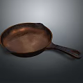 Vintage Copper Frying Pan A Practical Household Cooking Tool With Sturdy Handle