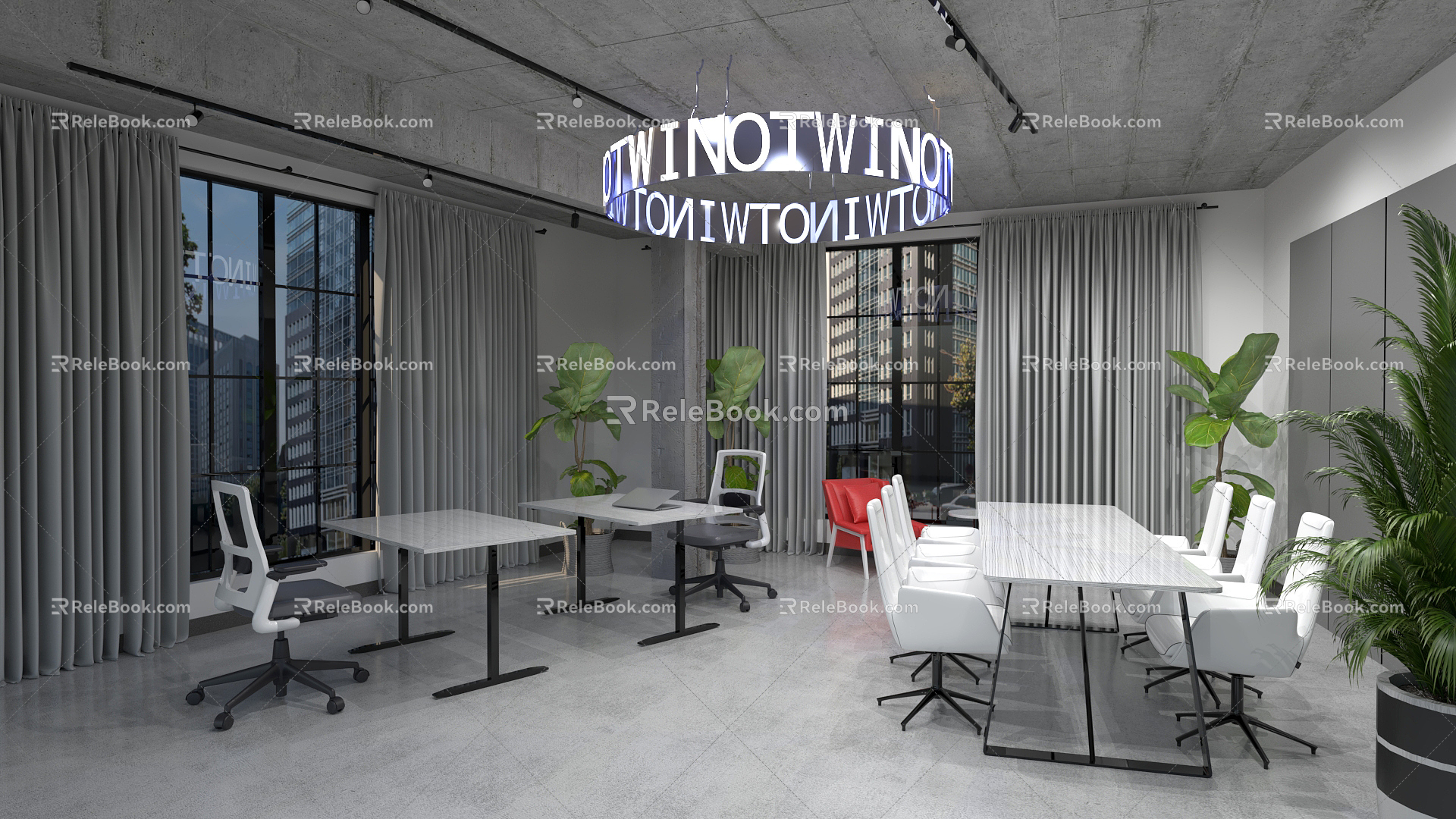 Industrial LOFT Meeting Room 3d model