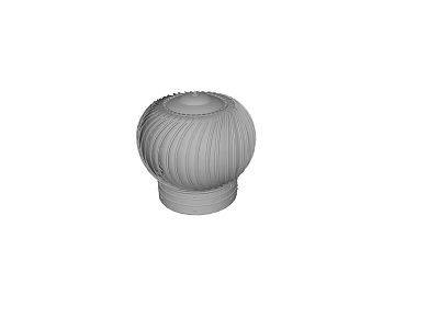 Modern Circular Air Conditioner Air Outlet With Striped Design And Base 3d model