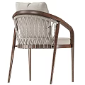 Silent Wind Rattan Dining Table and Chair Combination 3d model
