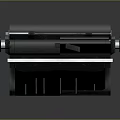 Vintage Olivetti Electronic Typewriter With Black Body Classic Keyboard And Paper Roll