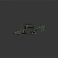 Futuristic Fighter Jet 3D Model With Twin Rotors And Camouflage Design
