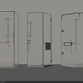 Modern Shower Sauna Design With Transparent Glass Cabins And Three Styles