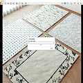 Cream wind carpet combination 3d model