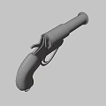 Detailed View Of Black Revolver Handgun With Metal Barrel And Rubber Grip