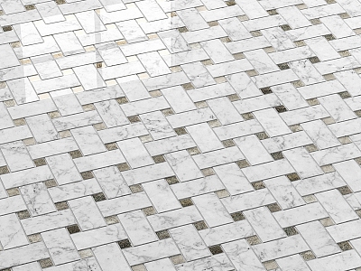 Marble mosaic ground 3d model