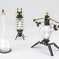 Modern Table Lamp Art Mechanical Table Lamp Combination 3d model