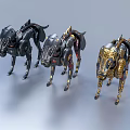 modern robot dog intelligent machine mechanical dog artificial intelligence 3d model