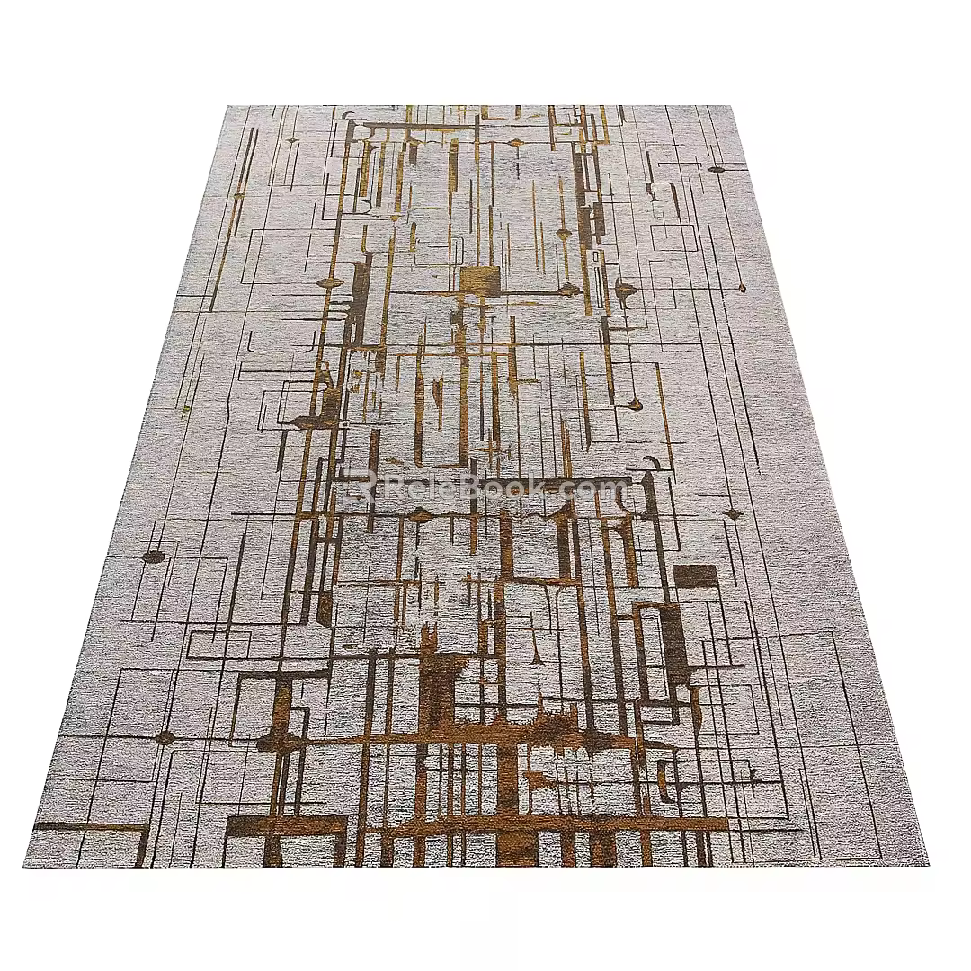 Modern Square Carpet 3d model