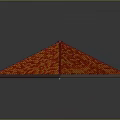 Detailed Octagonal Roof Structure With Red And Orange Tile Design