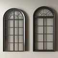 French windows retro windows casement windows glass windows doors and windows 3d model